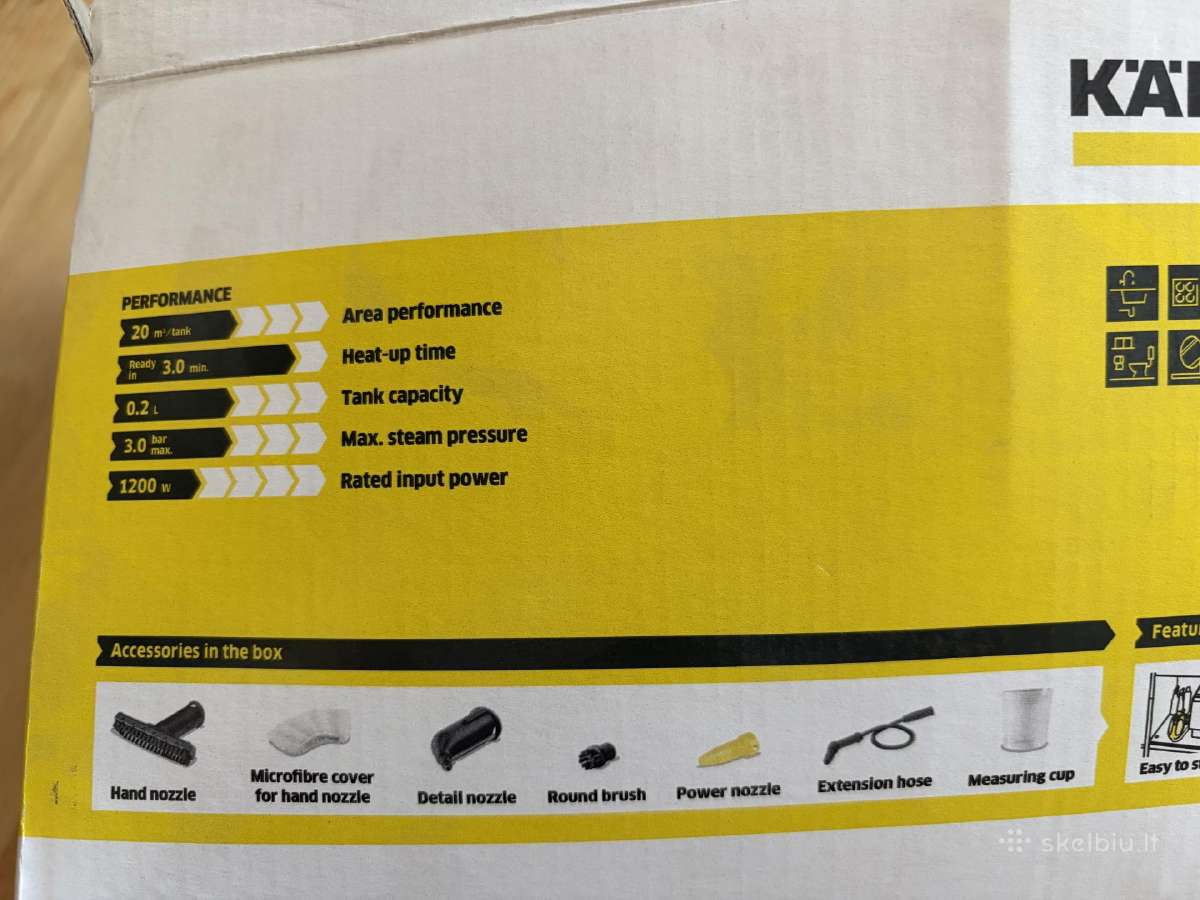 Karcher Sc1 Premium garų valytuvas - nuotraukos Nr. 3