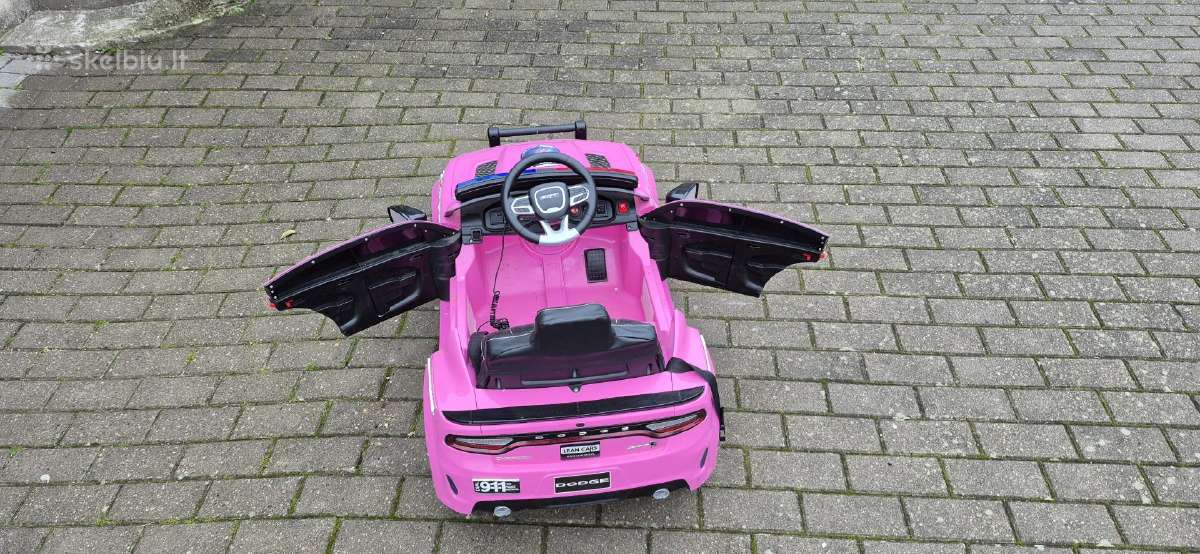 Elektromobilis Dodge Police 12v7ah Pink - nuotraukos Nr. 2
