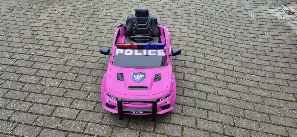 Elektromobilis Dodge Police 12v7ah Pink - nuotraukos Nr. 3