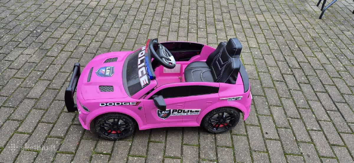 Elektromobilis Dodge Police 12v7ah Pink - nuotraukos Nr. 4