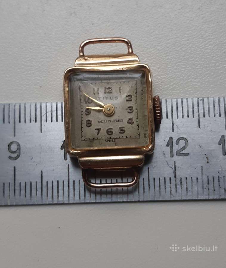 Titus Geneve moteriškas auksinis laikrodukas 750pr - nuotraukos Nr. 4