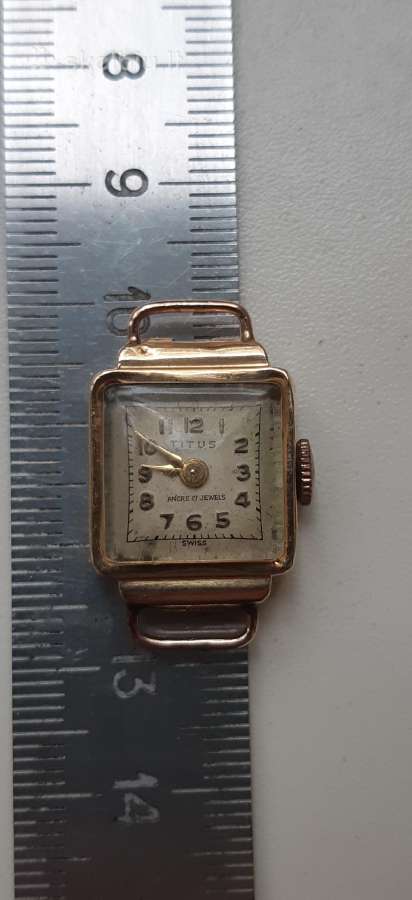 Titus Geneve moteriškas auksinis laikrodukas 750pr - nuotraukos Nr. 5