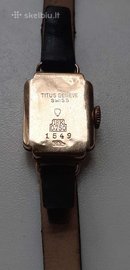 Titus Geneve moteriškas auksinis laikrodukas 750pr - nuotraukos Nr. 2