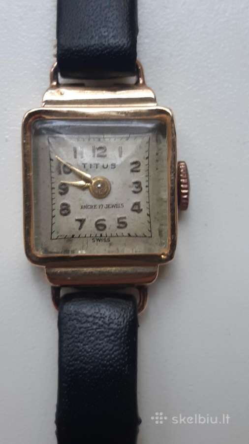 Titus Geneve moteriškas auksinis laikrodukas 750pr - nuotraukos Nr. 3