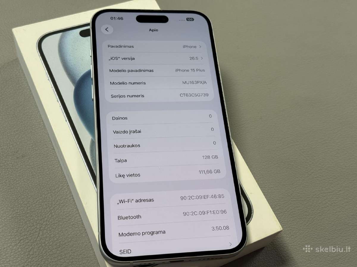 iPhone 15 Plus 128gb labai gera būklė - nuotraukos Nr. 10
