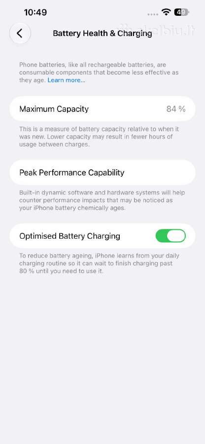 iPhone 13 Pro Max 128gb Battery health 84% - nuotraukos Nr. 6