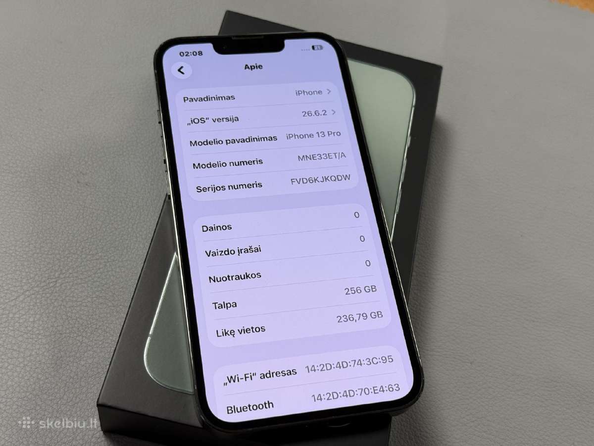 iPhone 13 Pro 256gb itin gerai išlaikytas - nuotraukos Nr. 10