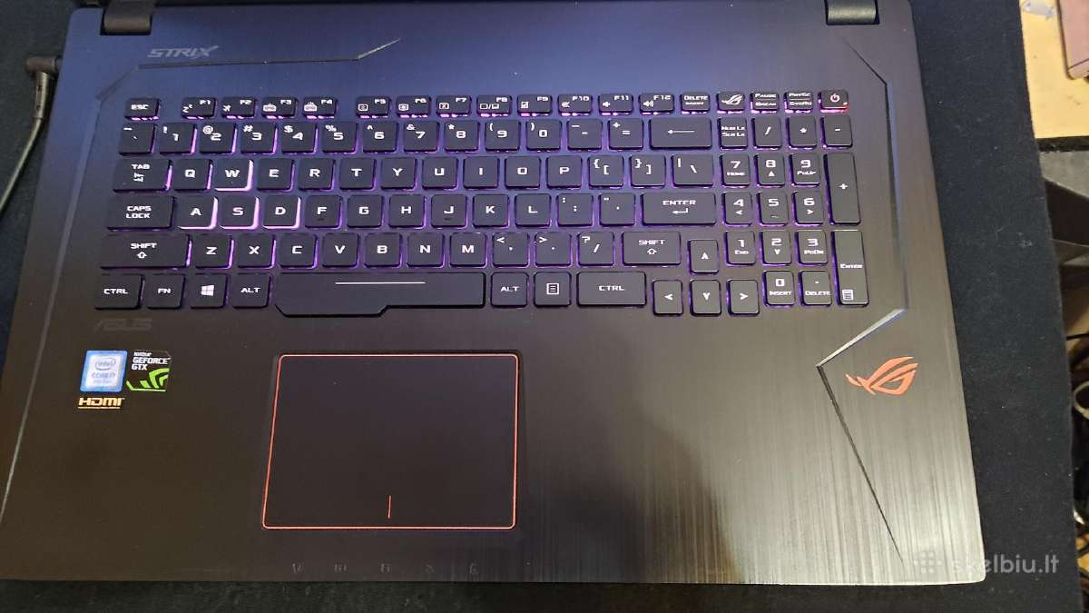 Asus Rog Strix Gl753v i7-7700hq 16gb Gtx1050ti - nuotraukos Nr. 2