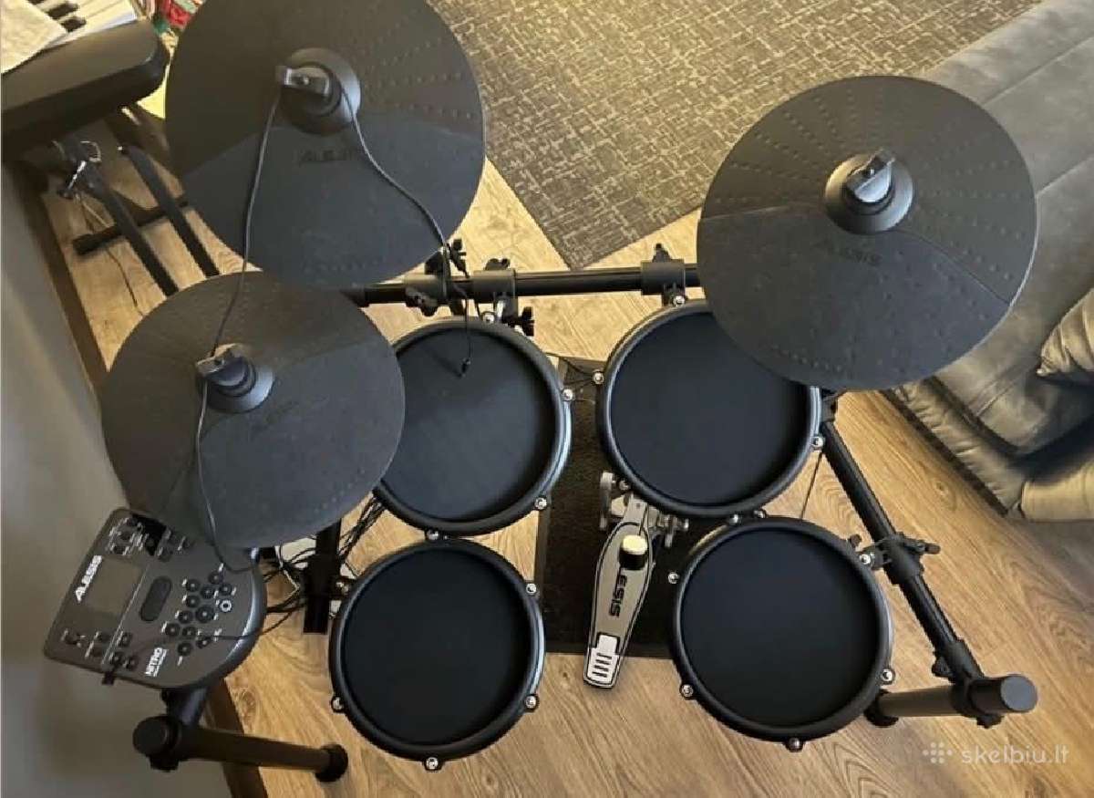 Alesis Nitro Mesh Kit elektroniniai būgnai + kėdė - nuotraukos Nr. 4