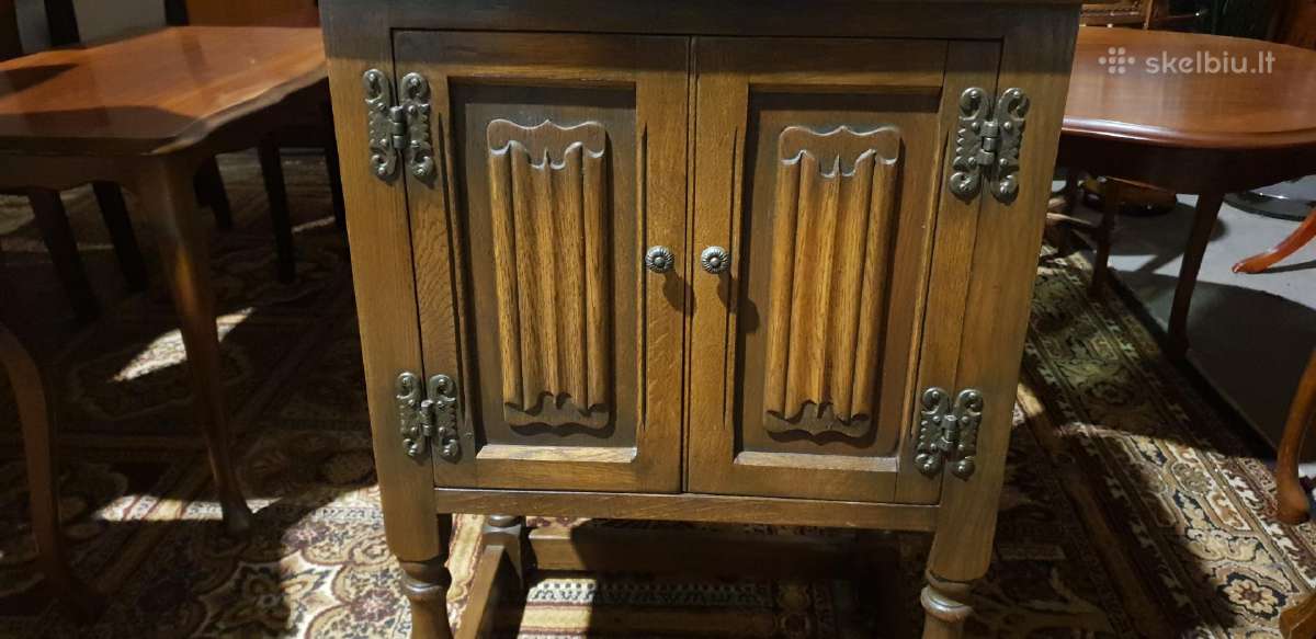 "Old Charm" antikvarinė ąžuolinė komodėlė - nuotraukos Nr. 5
