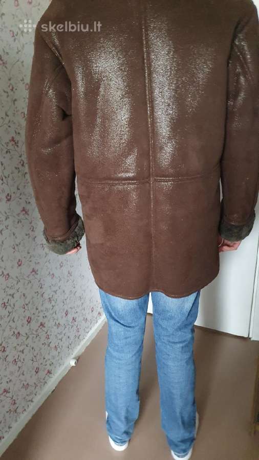 Vyriška retro striukė su dirbtiniu kailiu dublenke - nuotraukos Nr. 6
