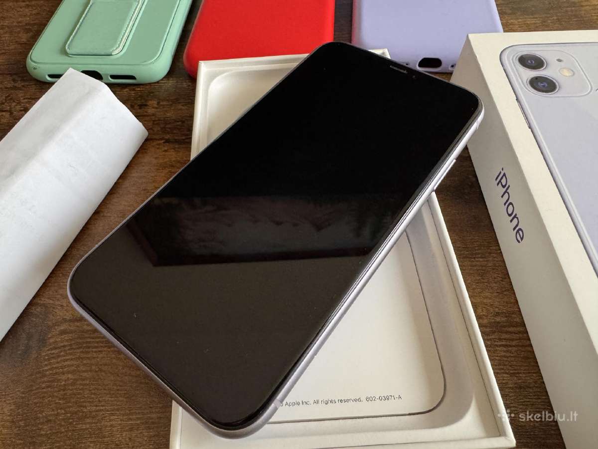 iPhone 11 64gb, 84% bat, su dokumentais, idealus - nuotraukos Nr. 2