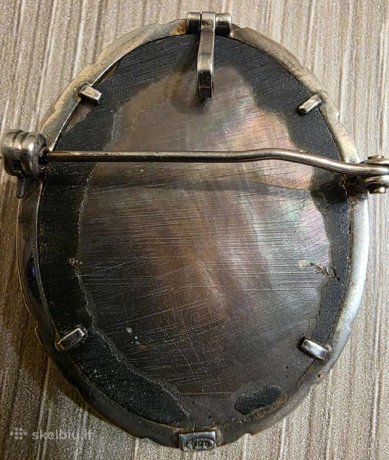 Vintage kamėja natūrali kriauklė sagė , pakabukas - nuotraukos Nr. 4
