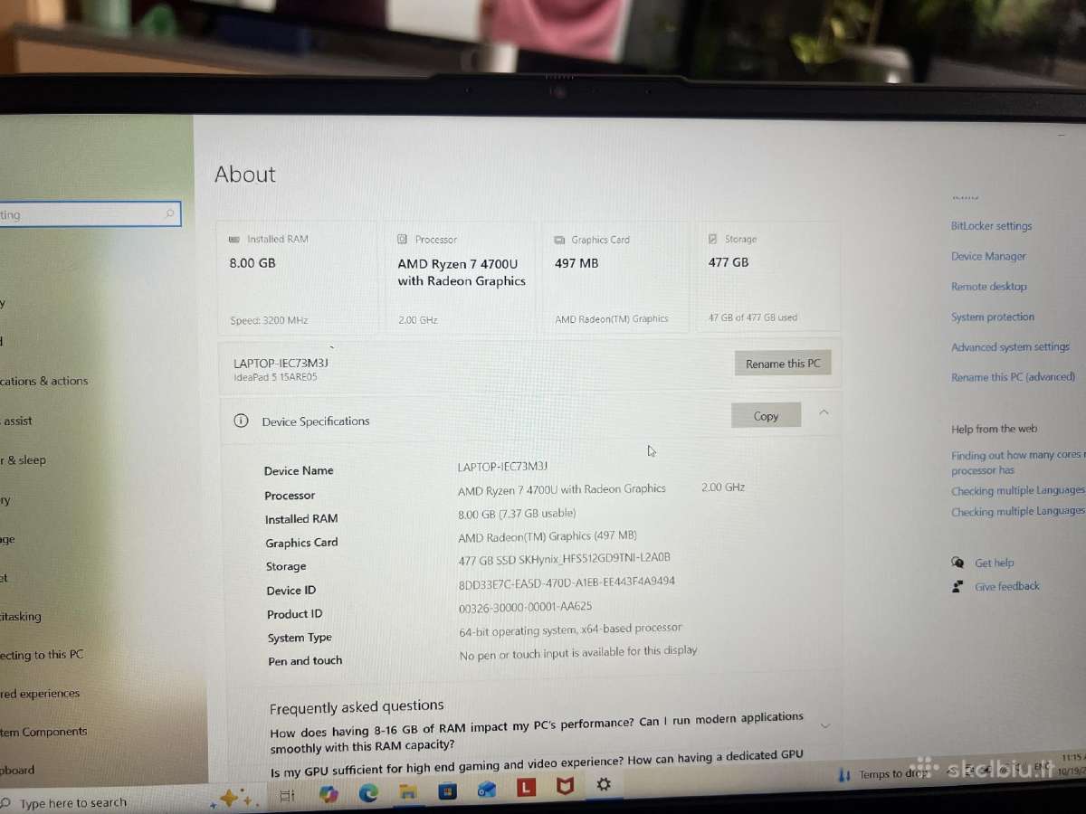 Galingas Lenovo Ideapad 5 (Ryzen 7 / 512gb SSD) - nuotraukos Nr. 3