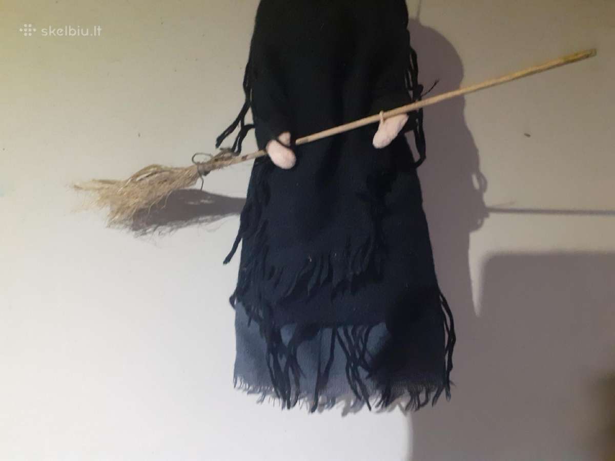Vienetinė kolekcijinė rankų darbo ragana H-40cm - nuotraukos Nr. 5