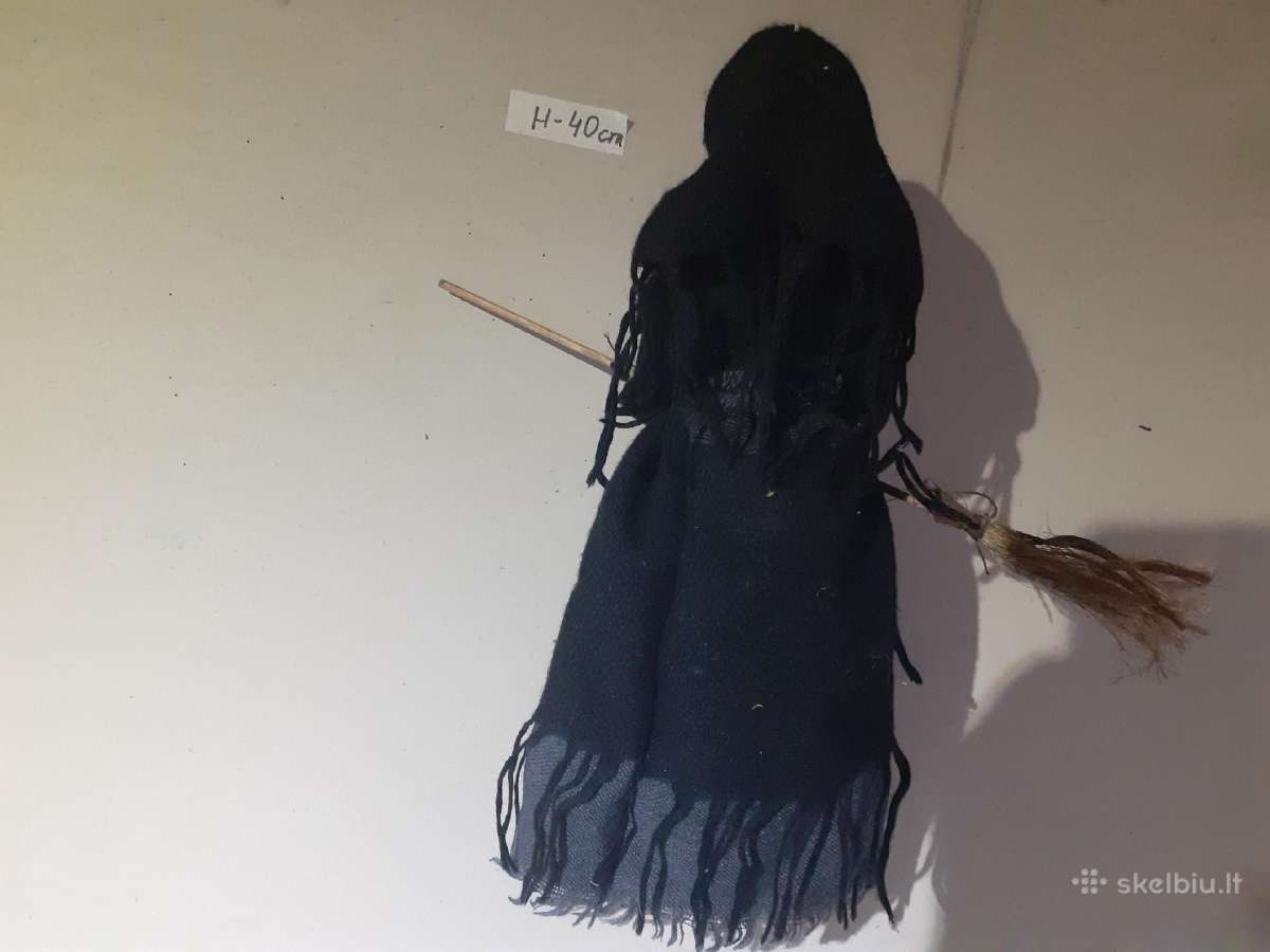 Vienetinė kolekcijinė rankų darbo ragana H-40cm - nuotraukos Nr. 4