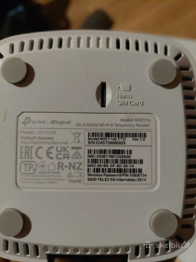 Galingas Tp-link 5G maršrutizatorius (modemas) - nuotraukos Nr. 5