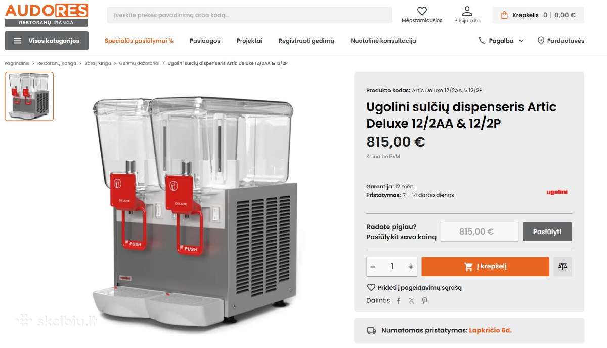 Šaldantis gėrimų dispenseris Deluxe - nuotraukos Nr. 5