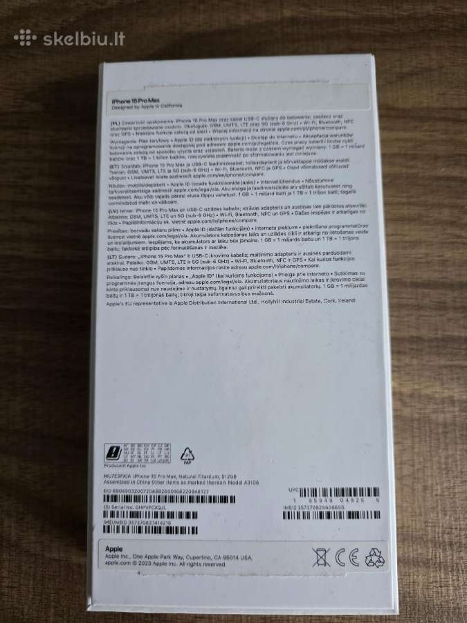 iPhone 15pro max 512gb - nuotraukos Nr. 7