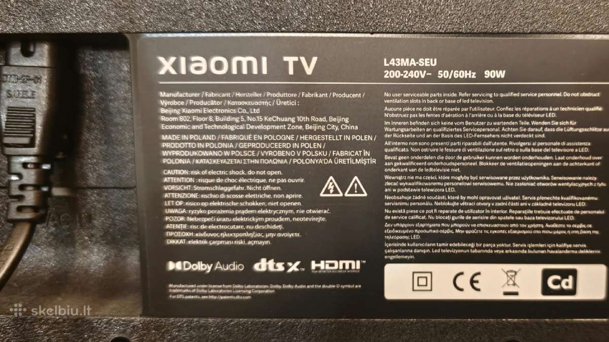 Televizorius Xiaomi TV A Pro 43 Google TV - nuotraukos Nr. 5