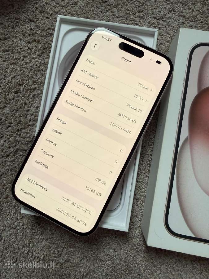 iPhone 15 128gb - nuotraukos Nr. 6
