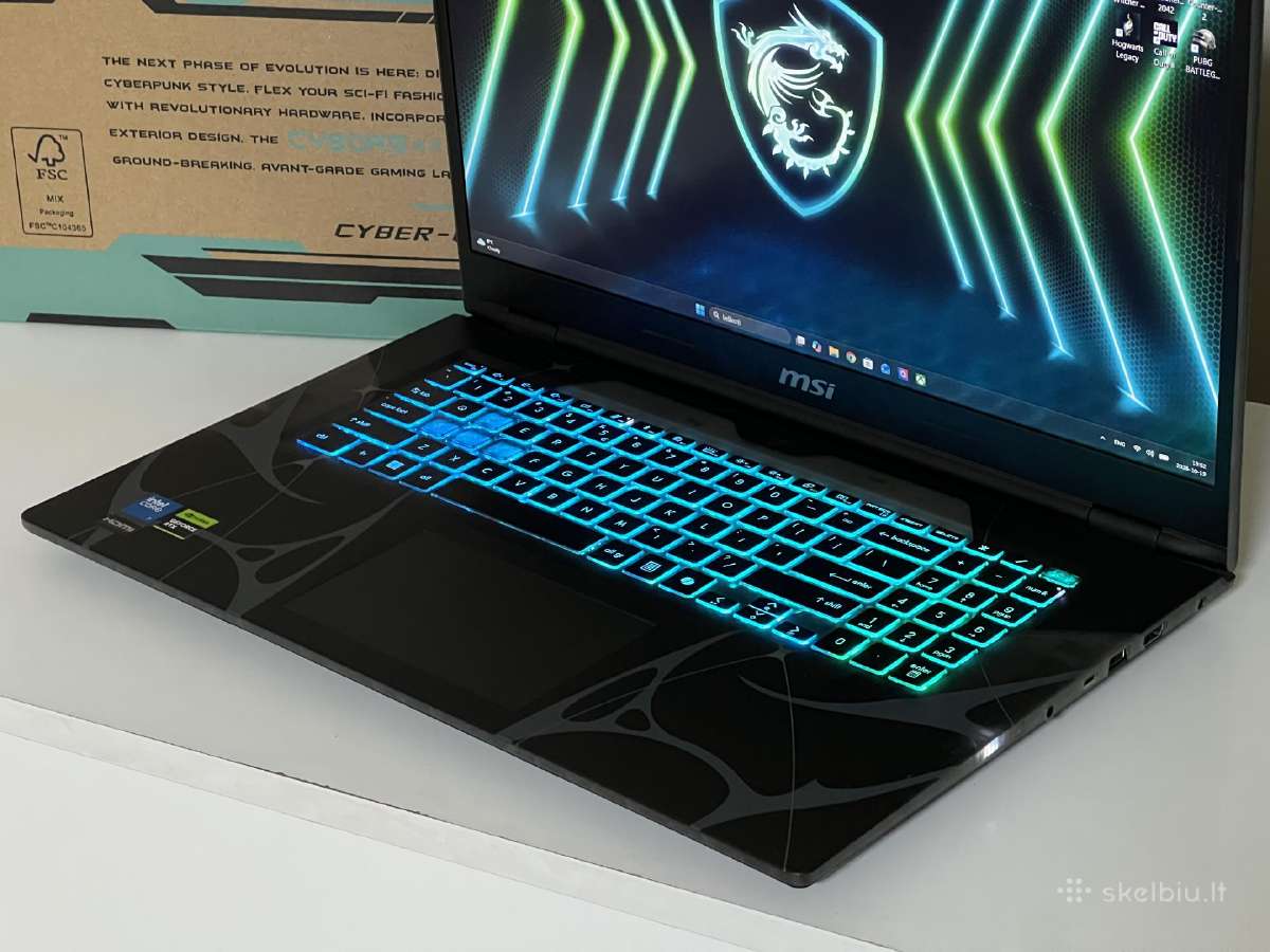 Parduodamas Msi Cyborg 17 su Rtx 5060, Core 7. - nuotraukos Nr. 4
