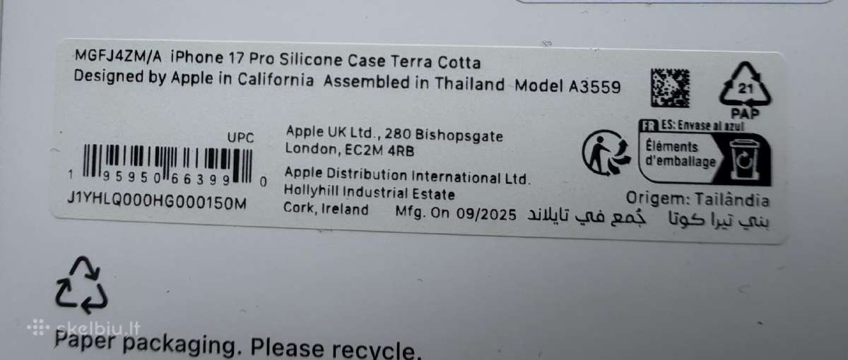 Apple iPhone 17pro Terracotta naujas dėkliukas - nuotraukos Nr. 9