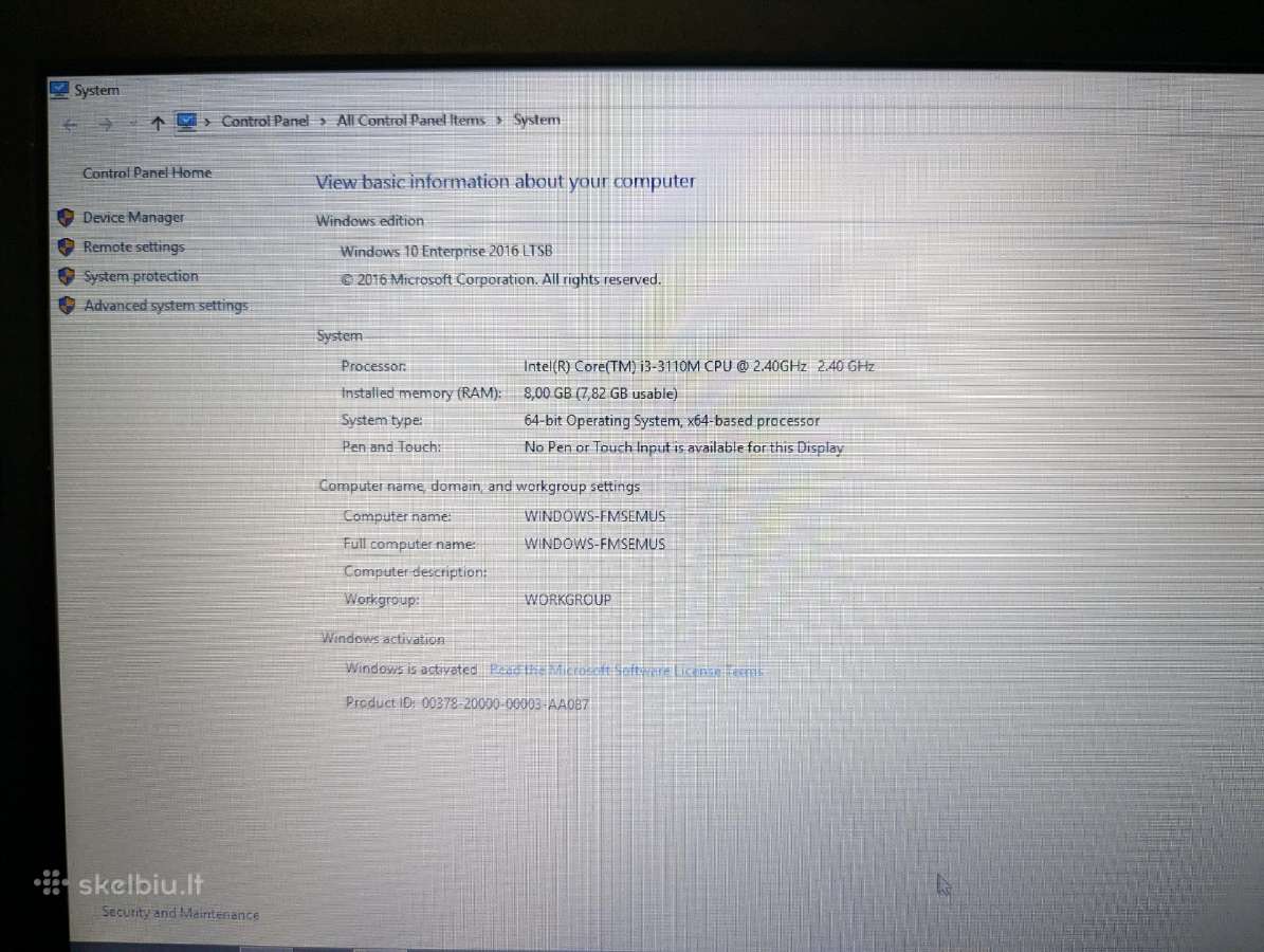 Lenovo X230i intel Core i3 3110m 8/512gb - nuotraukos Nr. 4