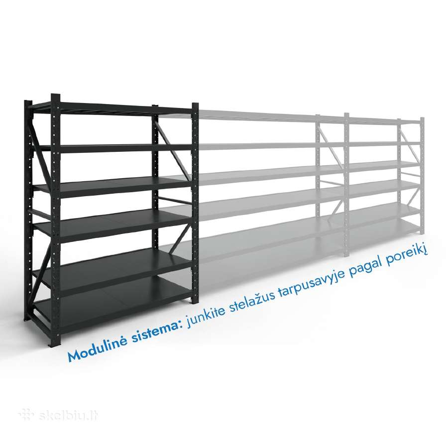Stelažas 2000x1500x400 Rehalt Systems 6 lentynų - nuotraukos Nr. 9