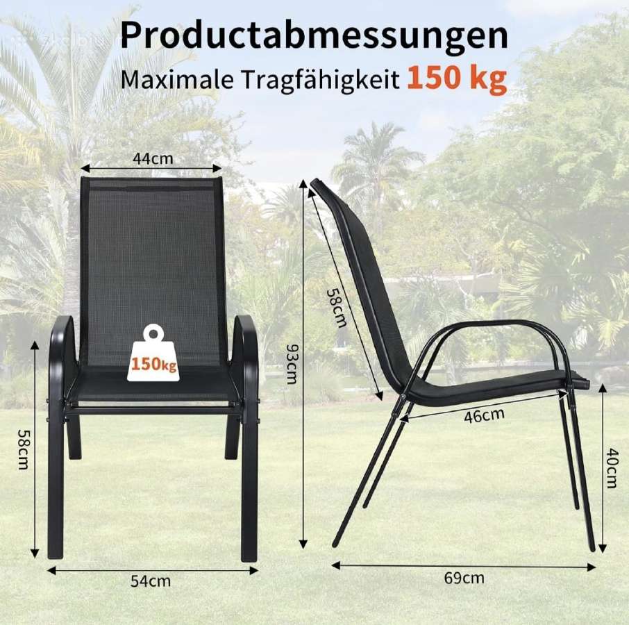 Naujos sodo-terasos kėdės 4vnt. - nuotraukos Nr. 7