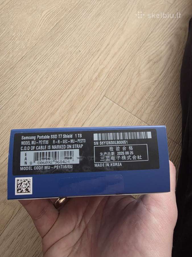 Samsung T7 Shield 1tb SSD - nuotraukos Nr. 3