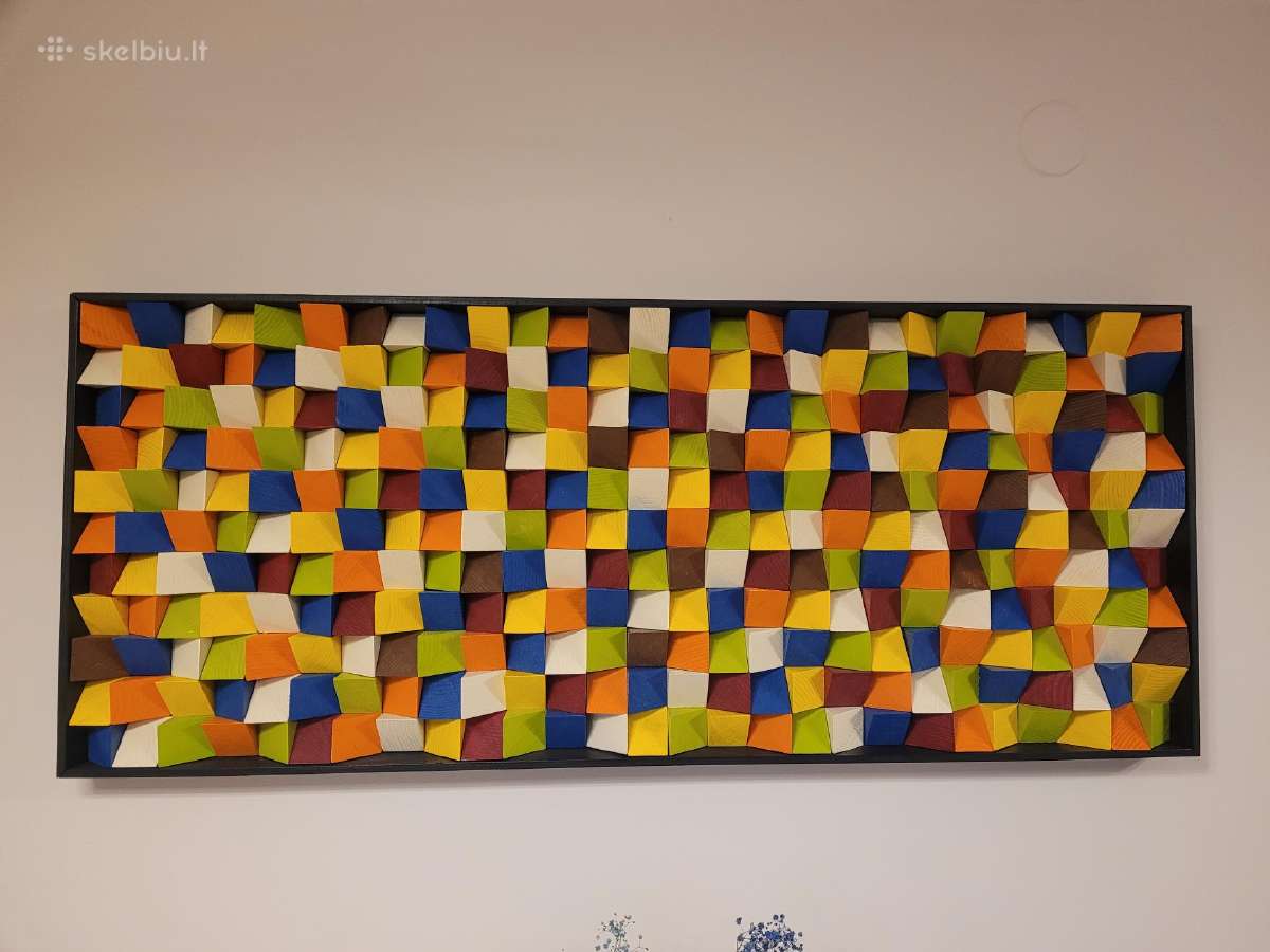 Rankų darbo 3D medžio pano Vienetinis kūrinys - nuotraukos Nr. 3
