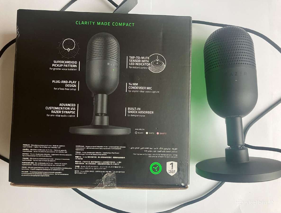 Razer Seiren V3 Mini, ~2 metai garantija - nuotraukos Nr. 4