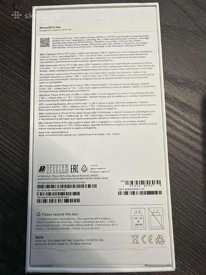 iPhone 16 Pro Max 265 GB - nuotraukos Nr. 3