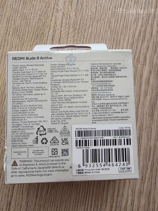 Redmi Buds 8 Active - nuotraukos Nr. 2