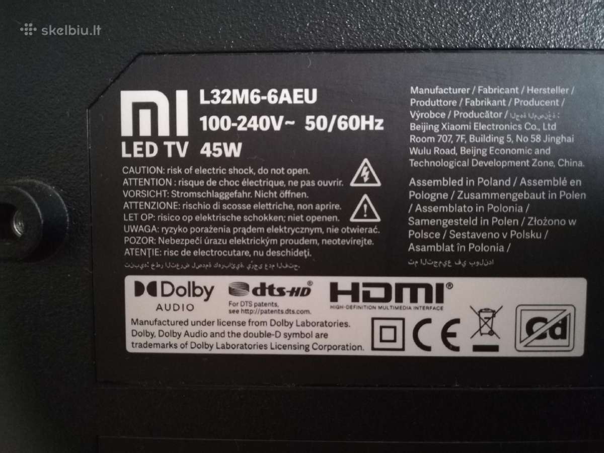 „xiaomi“ 82cm 32c Smart HD TV Go3 Youtube Wi-fi - nuotraukos Nr. 8