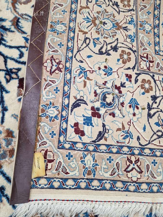 Vintažinis rankų darbo persiškas Nain kilimasų - nuotraukos Nr. 18