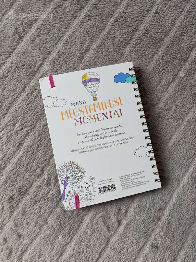 Užrašų knygelė su spalvinimo puslapiais lipdukais - nuotraukos Nr. 2