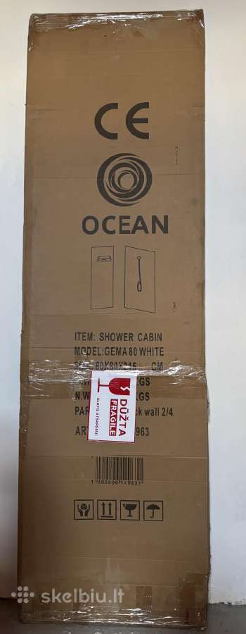 Dušo kabina Gema White 80x80x125 - nuotraukos Nr. 8