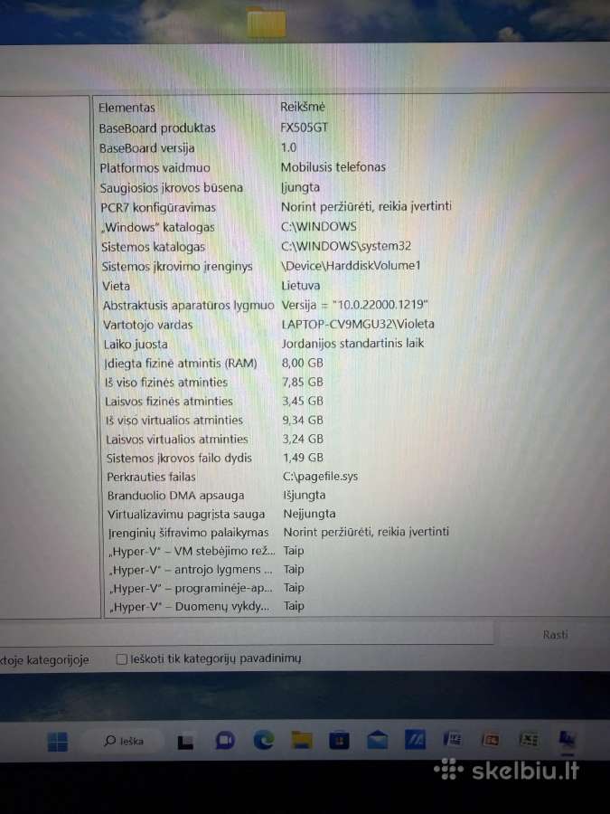 Asus Tuf Gaming Fx505g Kompiuteris - nuotraukos Nr. 9
