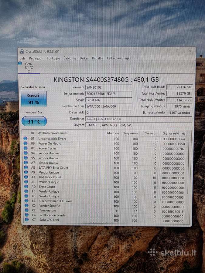 Lenovo v520s i3 7100-3.9 GHz / 8 GB / 480gb - nuotraukos Nr. 6