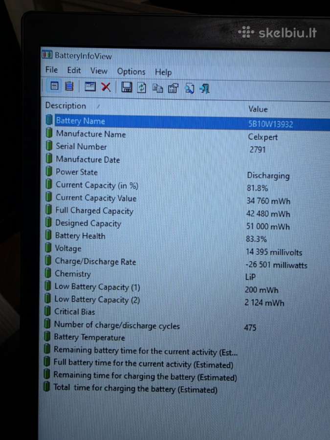Lenovo X1 Carbon Gen 8. i5- 10210u. Nauja kaina. - nuotraukos Nr. 8
