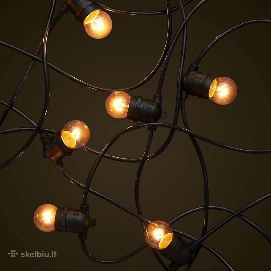 Lauko girlianda (LED lemputės) 10 m Glow juoda - nuotraukos Nr. 4