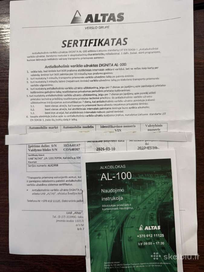 Alkoblokas Dignita AL-100 - nuotraukos Nr. 2