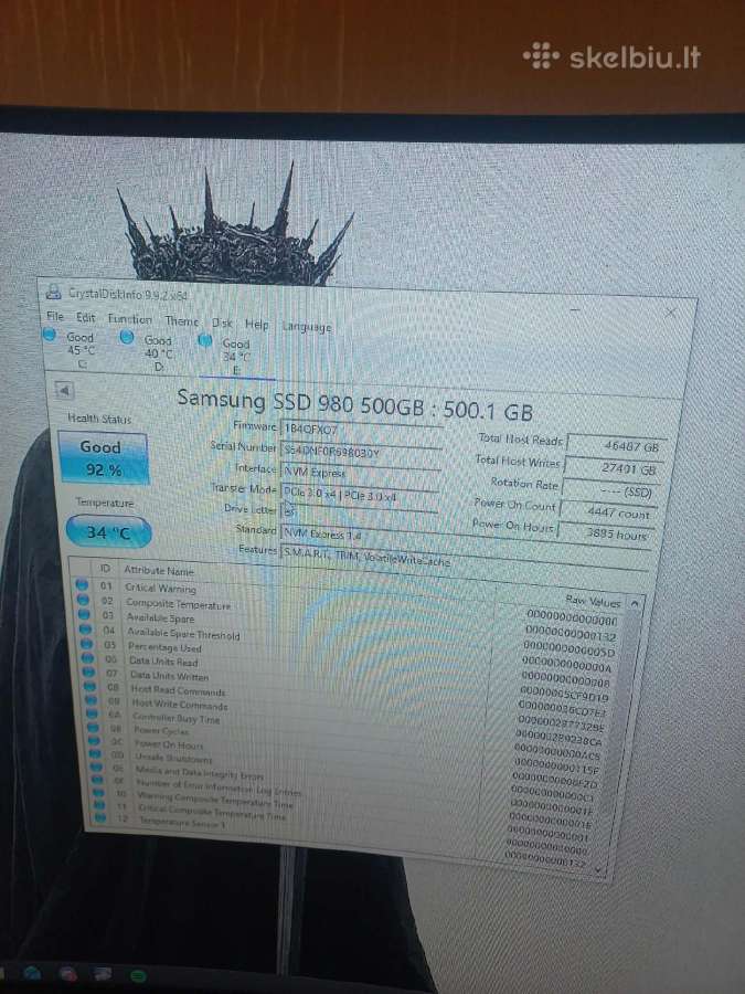 Samsung SSD 980 500gb - nuotraukos Nr. 3