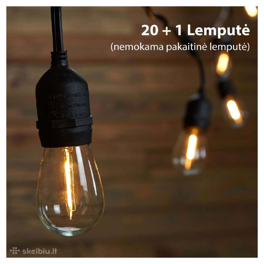 Lauko girlianda (LED lemputės) 10 m Drop - nuotraukos Nr. 6