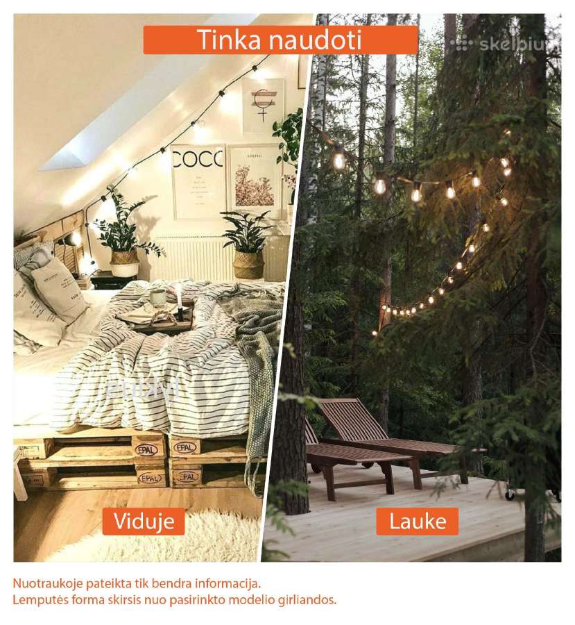 Lauko girlianda (LED lemputės) 10 m Drop - nuotraukos Nr. 12
