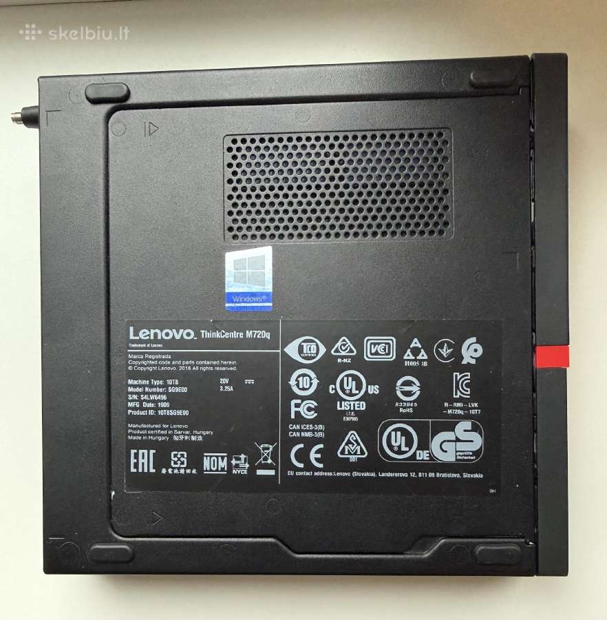 Lenovo Thinkcentre M720q Tiny (Usff) - nuotraukos Nr. 6