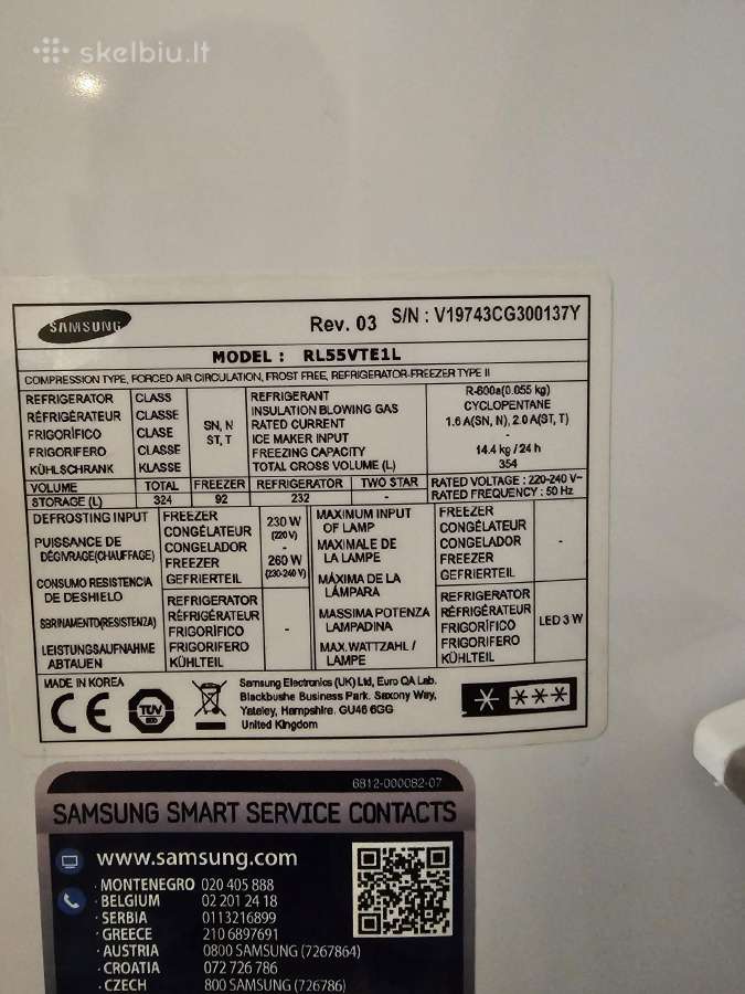 Parduodamas šaldytuvas Samsung Rl55vte1l - nuotraukos Nr. 4