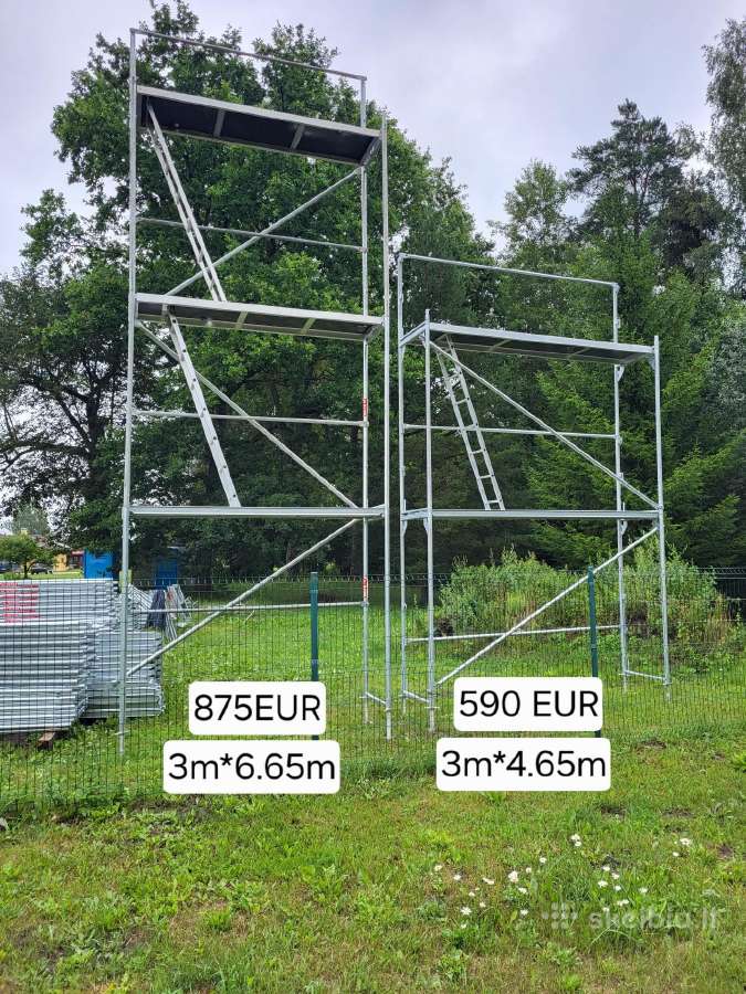 Nauji pastoliai 6m*4,5m, darbinis 6,5m+37122559926 - nuotraukos Nr. 11